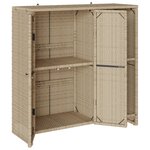 Cabinet de rangement vidaXL Beige 100x36x102 cm Rattan