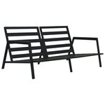 Salon de jardin meuble d'extérieur ensemble de mobilier 4 pièces avec coussins aluminium gris foncé 02_0016078