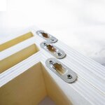 3 blocs de 3 petites étagères carrées en bois 22  18 et 14 cm