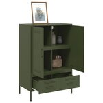 vidaXL Buffet haut vert olive 68x39x101 5 cm acier