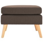 vidaXL Repose-pied Marron Tissu