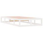 vidaXL Cadre de lit sans matelas blanc 75x190 cm bois massif