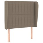 vidaXL Sommier à lattes de lit avec matelas Taupe 80x200 cm Tissu
