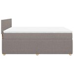 vidaXL Sommier à lattes de lit avec matelas Taupe 160x200 cm Tissu