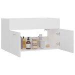 vidaXL Armoire d'évier Blanc 80x38 5x46 cm Aggloméré