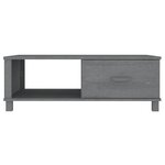 vidaXL Table basse HAMAR Gris foncé 100x55x35 cm Bois massif de pin