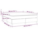 vidaXL Sommier à lattes de lit avec matelas Cappuccino 180x200 cm