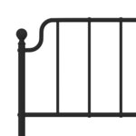 vidaXL Tête de lit métal noir 135 cm