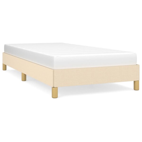 vidaXL Cadre de lit sans matelas crème 100x200 cm tissu
