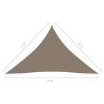 vidaXL Voile de parasol tissu oxford triangulaire 5x5x6 m taupe