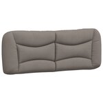 vidaXL Cadre de lit avec LED sans matelas taupe 180x200 cm tissu