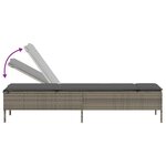 vidaXL Chaises longues avec coussins lot de 2 gris résine tressée
