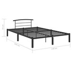 vidaXL Cadre de lit sans matelas noir métal 120x200 cm