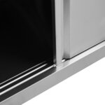 vidaXL Table de travail avec portes coulissantes 120x50x(95-97)cm Inox