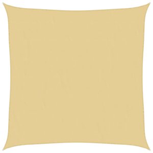 vidaXL Voile d'ombrage sable 7x7 m 100   polyester oxford