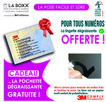 Numéro C- Numéro adhésif pour boîtes aux lettres- Vinyle épais texturé  38 mm  Inox Brossé