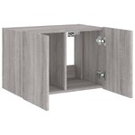 vidaXL Meuble TV mural avec lumières LED sonoma gris 60x35x41 cm