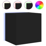 vidaXL Meubles TV muraux avec lumières LED 2 Pièces noir 40 5x35x40 cm