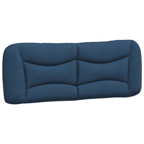 vidaXL Coussin de tête de lit bleu 120 cm tissu