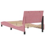 vidaXL Cadre de lit avec tête de lit Rose 80x200 cm Velours