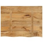vidaXL Dessus de table 80x60x3 8 cm bord vif bois massif manguier brut