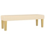 vidaXL Sommier à lattes de lit avec matelas Crème 180x200 cm Tissu
