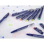 Stylo feutre Fineliner FRIXION Effaçable bleu x 12 PILOT