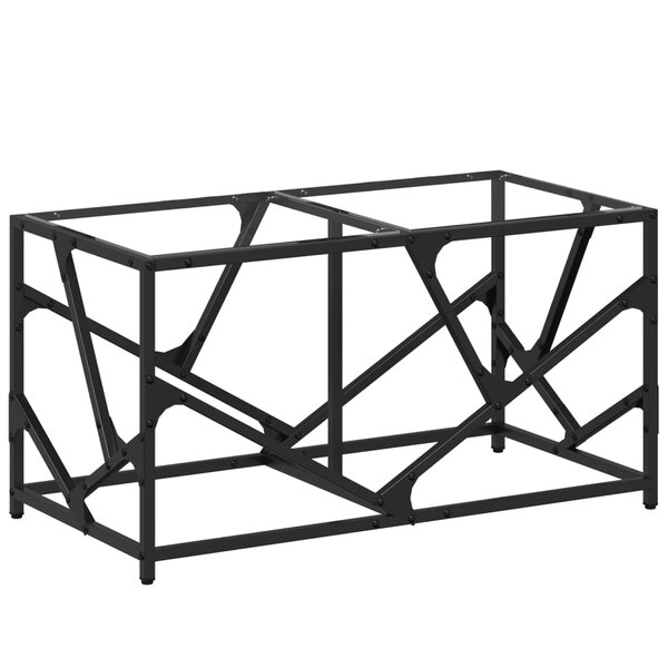 vidaXL Table basse avec dessus en verre transparent 78 5x40x41cm acier