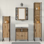 vidaXL Ensemble de meubles de salle de bain 4 pièces en chêne artisan en bois d'ingénierie