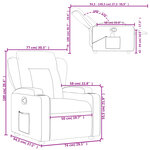 vidaXL Fauteuil inclinable Cappuccino Similicuir