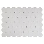 Tapis coton forme biscuit - blanc - 120 x 160