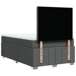 vidaXL Sommier à lattes de lit avec matelas Gris foncé 120x200cm Tissu