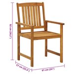 vidaXL Chaises de jardin avec coussins lot de 8 Bois d'acacia solide