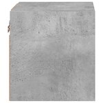 vidaXL Meuble TV mural avec lumières LED gris béton 30x28 5x30 cm