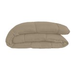 Couette chaude Microfibre Taupe & Lin 220 x 240 cm
