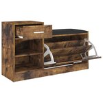 vidaXL Banc à chaussures Chêne fumé 94 5x31x57 cm Bois d'ingénierie