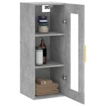 vidaXL Armoire murale gris béton 34 5x34x90 cm
