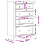 vidaXL Commode Corona 80x43x114 cm bois massif de pin
