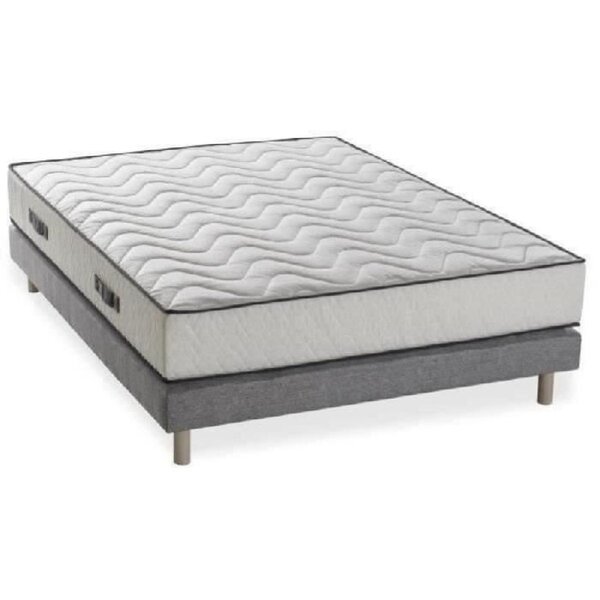 Ensemble matelas mousse PU 25 cm + Sommier 140 x 190 cm