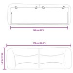 vidaXL Coussin de tête de lit bleu 160 cm tissu