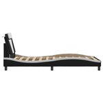 vidaXL Cadre de lit avec LED sans matelas noir et blanc 100x200 cm