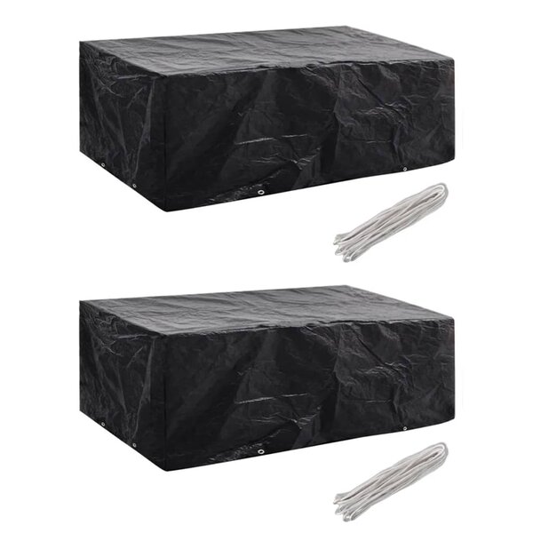 vidaXL Housses de salon de jardin 2 Pièces 8 œillets 200x160x70 cm