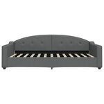 vidaXL Lit de jour avec gigogne sans matelas gris foncé 100x200 cm
