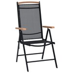 vidaXL Chaises de jardin pliables lot de 2 aluminium et textilène noir
