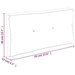 vidaXL Coussin de palette crème 70x40x12 cm tissu