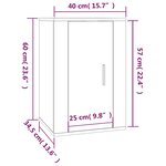 vidaXL Meubles TV muraux 2 Pièces Noir 40x34 5x60 cm