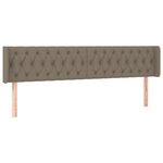 vidaXL Tête de lit avec oreilles Taupe 183x16x78/88 cm Tissu