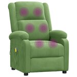 vidaXL Fauteuil de massage Vert clair velours