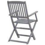 vidaXL Mobilier à dîner de jardin 9 Pièces Bois d'acacia massif Gris