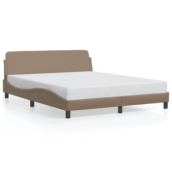 vidaXL Cadre de lit sans matelas cappuccino 160x200 cm similicuir